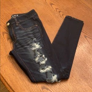 American eagle ripped jeggjng size 8